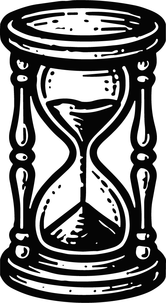 Hourglass SVG Vintage Engraving Vector