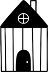 House Silhouette SVG Bold Blackwork Vector