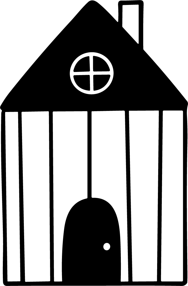 House Silhouette SVG Bold Blackwork Vector - Image 1