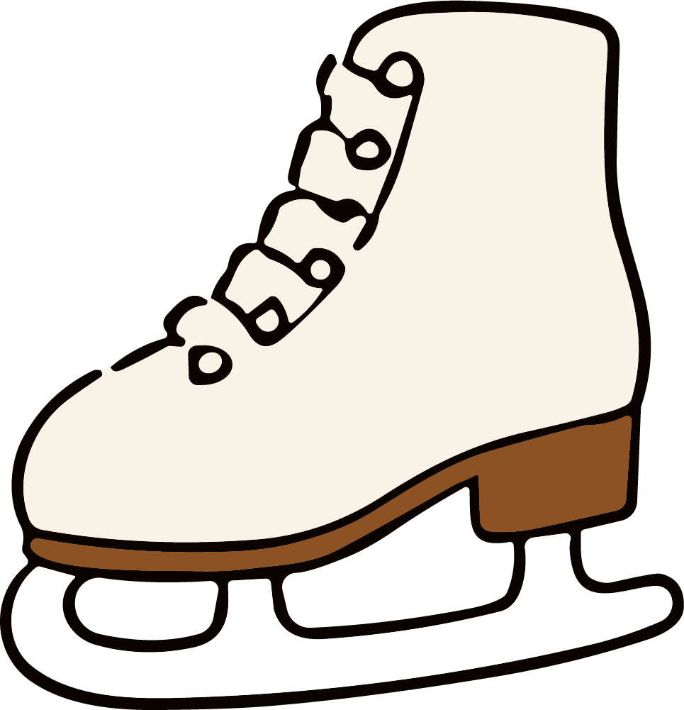 Ice Skate SVG Classic Winter Vector