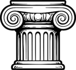 Ionic Column SVG Classical Outline Vector