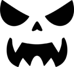 Jack-o-Lantern Face SVG Menacing Grin Vector
