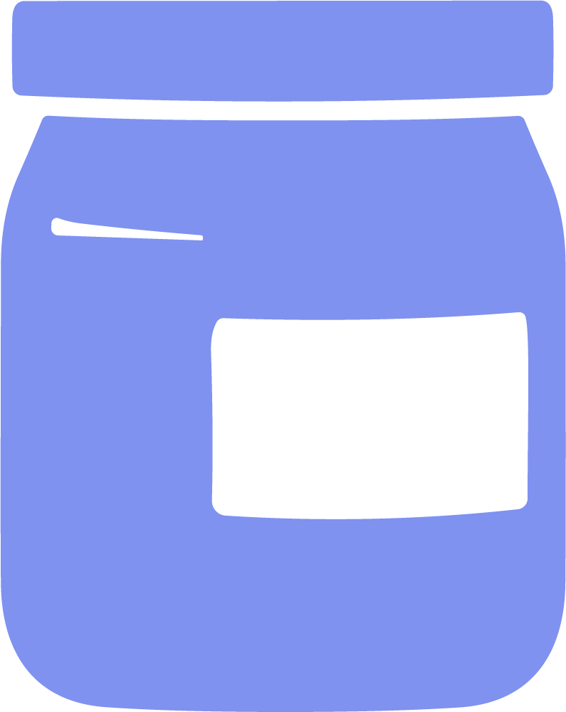 Jar With Label SVG Simple Blue Vector