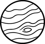 Jupiter Planet SVG Swirling Bands Vector