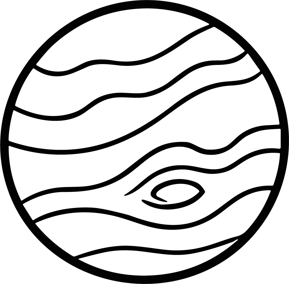 Jupiter Planet SVG Swirling Bands Vector