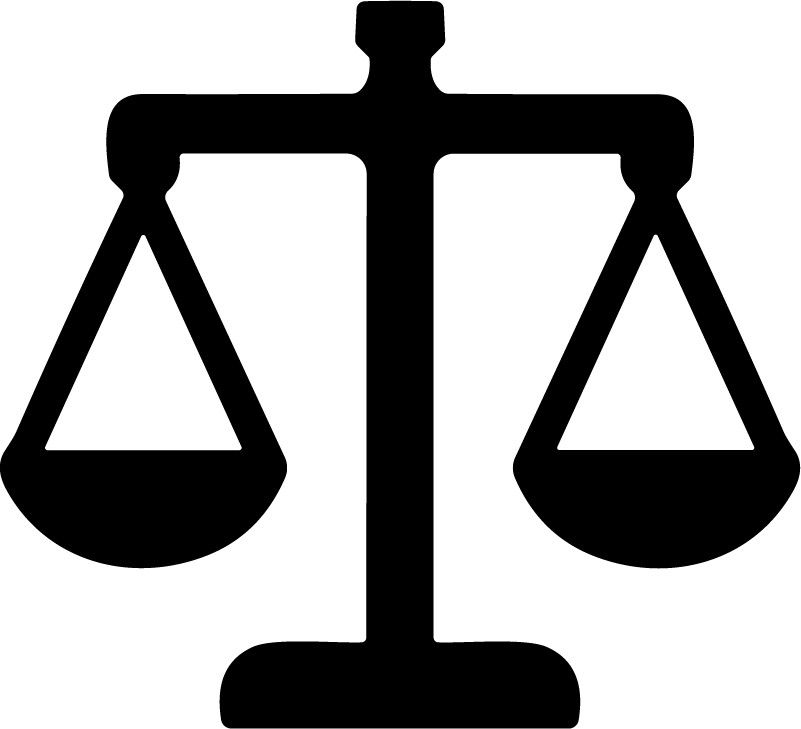 Justice Scale SVG Legal Silhouette Vector