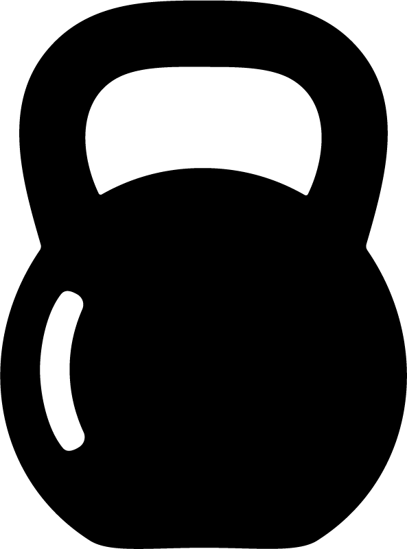 Kettlebell SVG Bold Silhouette Vector
