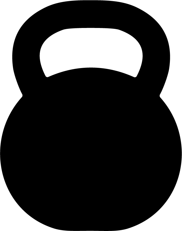 Kettlebell SVG Bold Silhouette Vector