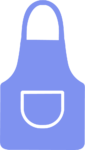 Kitchen Apron SVG Simple Blue Vector
