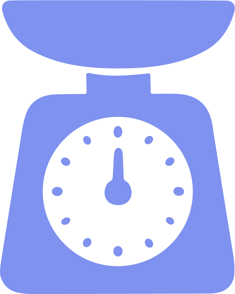 Kitchen Scale SVG Flat Icon Vector