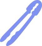 Kitchen Tongs SVG Simple Blue Vector