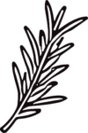 Leaf Branch SVG Bold Black Outline Vector