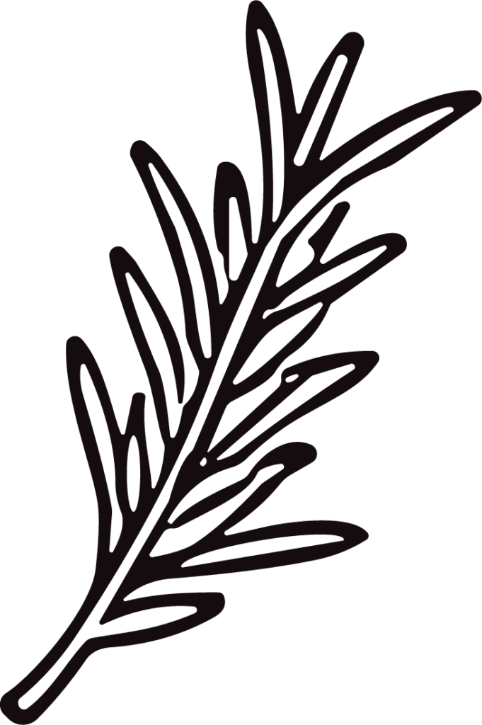 Leaf Branch SVG Bold Black Outline Vector