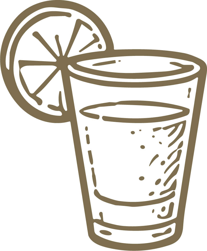 Lemon Drink Glass SVG Rustic Sketch Vector