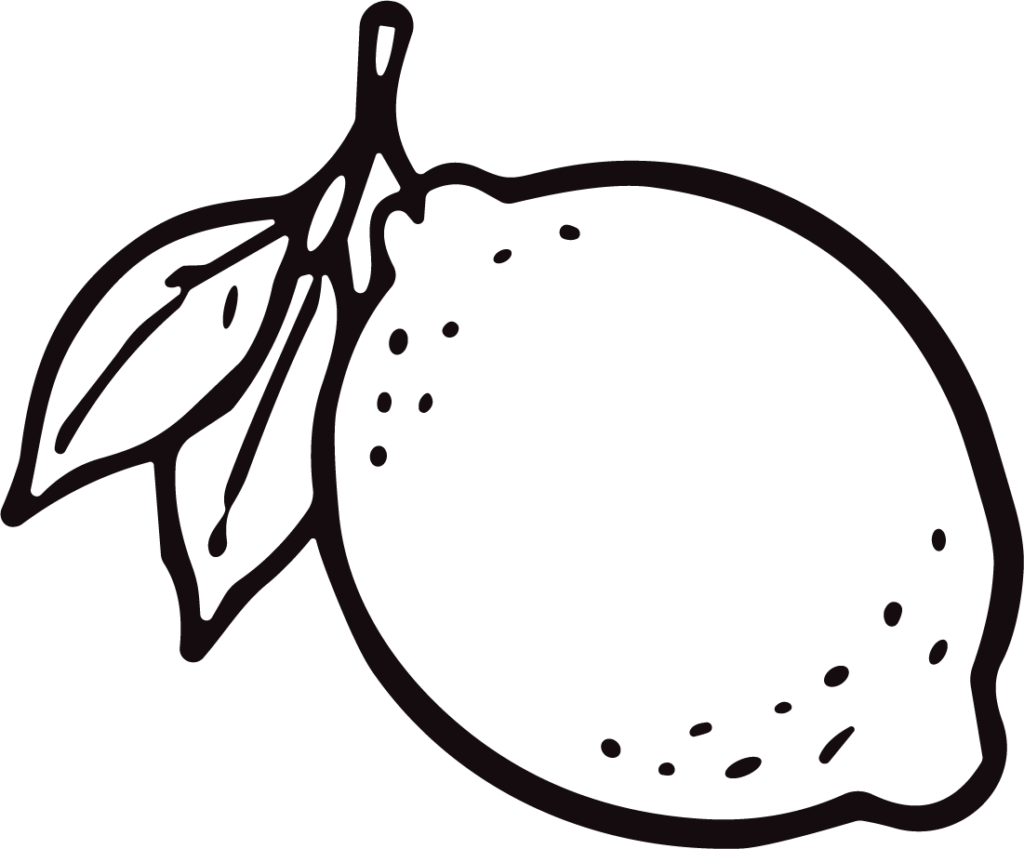Lemon SVG Bold Outline Vector