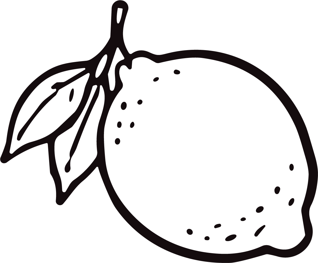 Lemon SVG Bold Outline Vector - Image 1