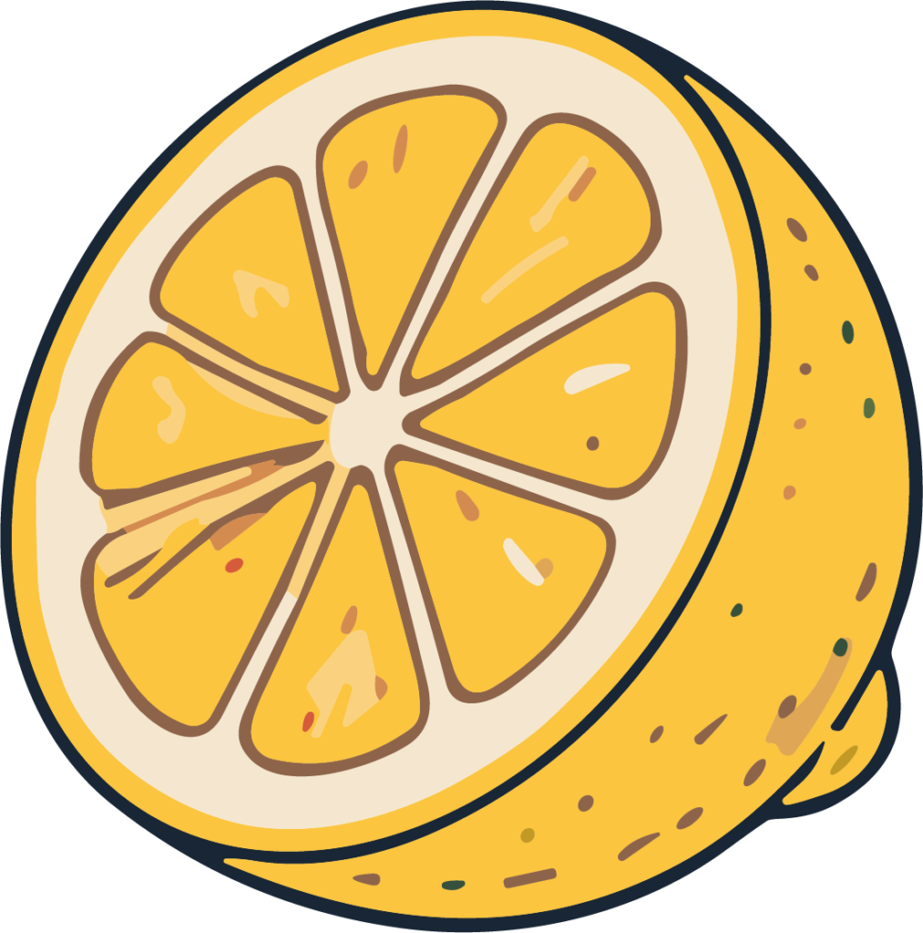 Lemon Slice SVG Zesty Citrus Vector