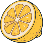 Lemon Slice SVG Zesty Citrus Vector