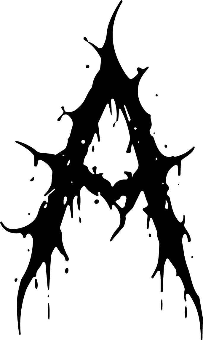 Letter A SVG Dripping Grunge Vector - Image 1