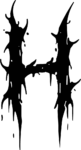 Letter H SVG Dripping Horror Vector