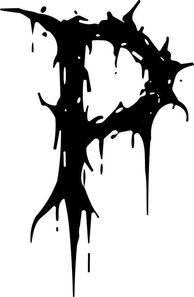 Letter P SVG Dripping Ink Vector