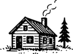 Log Cabin SVG Rustic Woodland Vector