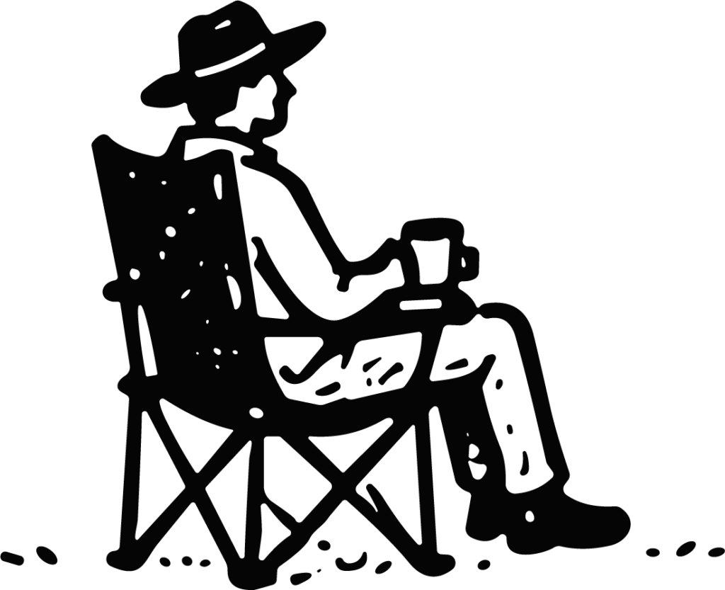 Man In Camping Chair SVG Rugged Outdoor Vector
