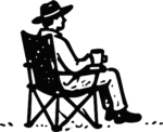 Man In Camping Chair SVG Rugged Outdoor Vector