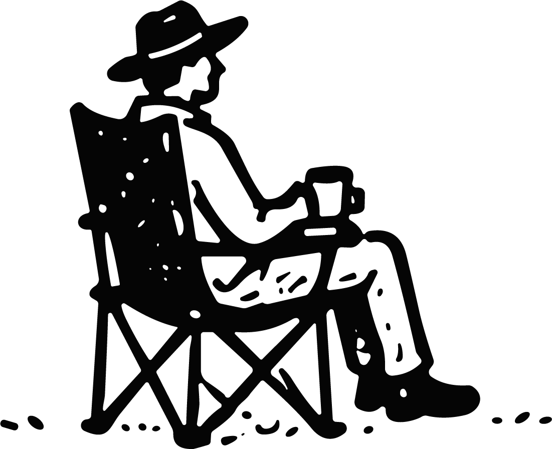 Man In Camping Chair SVG Rugged Outdoor Vector - Image 1