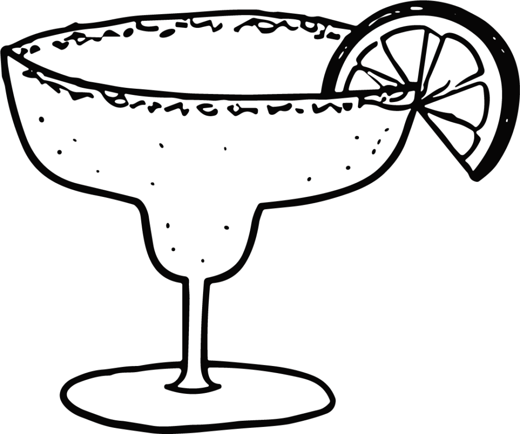 Margarita Glass SVG Bold Outline Vector