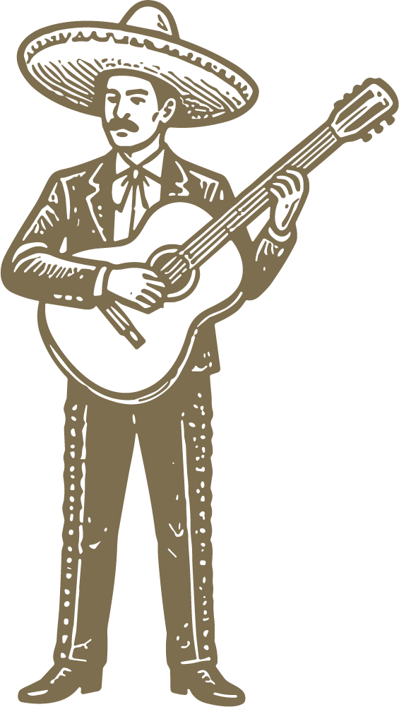 Mariachi Musician SVG Vintage Engraving Vector