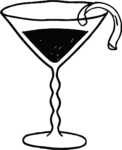 Martini Glass SVG Bold Sketch Vector