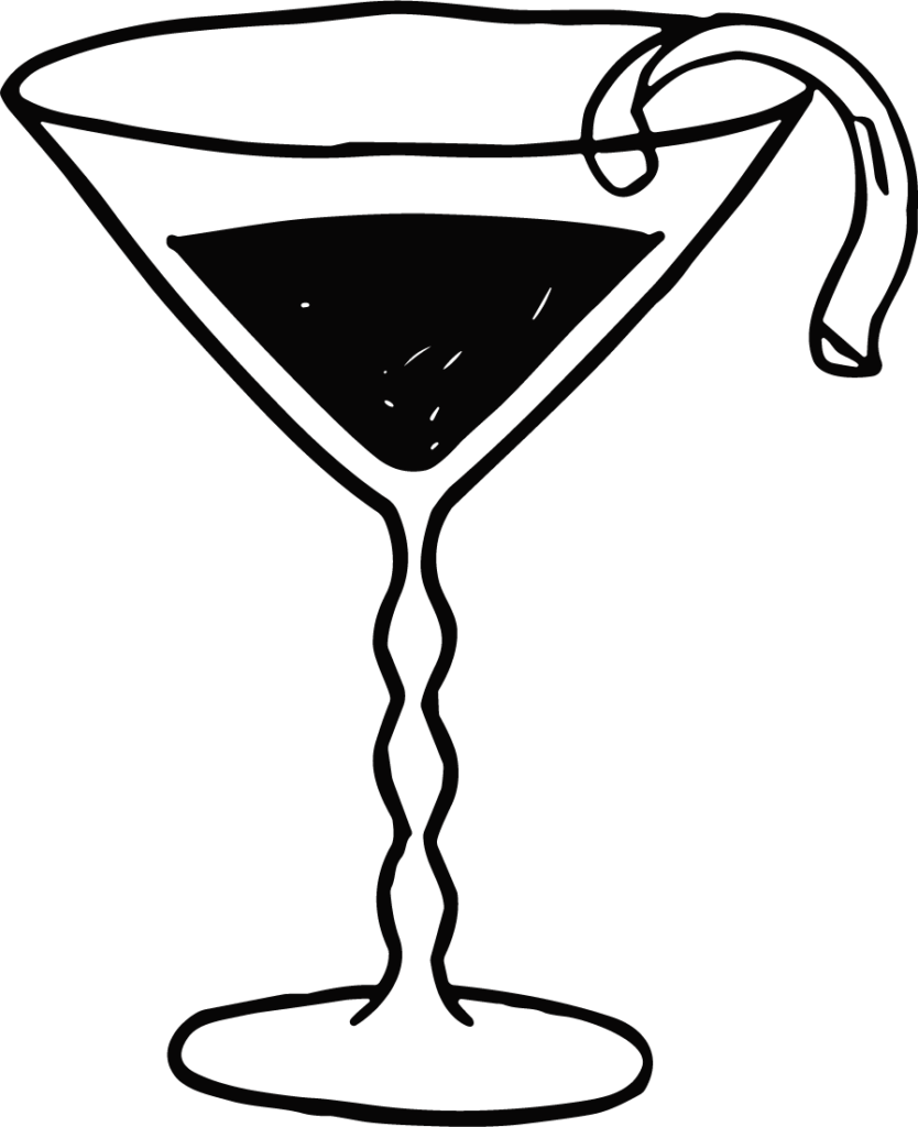 Martini Glass SVG Bold Sketch Vector