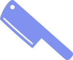 Meat Cleaver SVG Bold Flat Vector