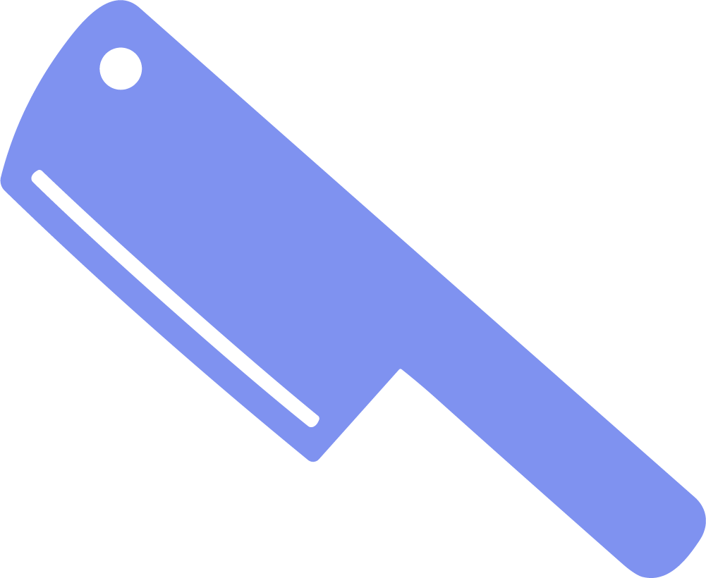 Meat Cleaver SVG Bold Flat Vector