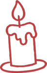 Melting Candle SVG Rustic Line Doodle Vector
