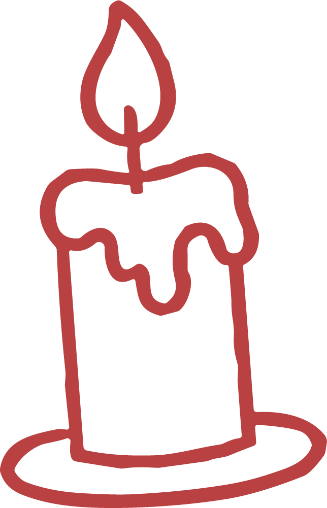 Melting Candle SVG Rustic Line Doodle Vector