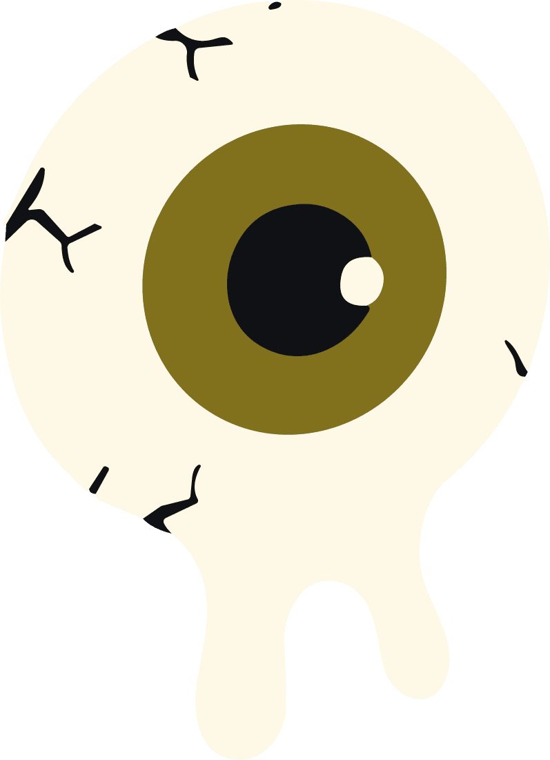 Melting Eyeball SVG Creepy Drip Vector - Image 1