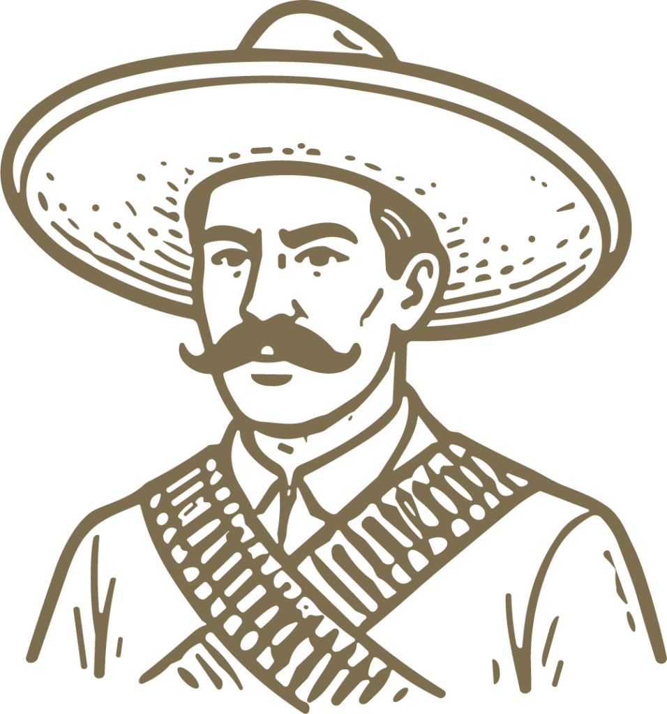 Mexican Revolutionary SVG Rustic Sketch Vector