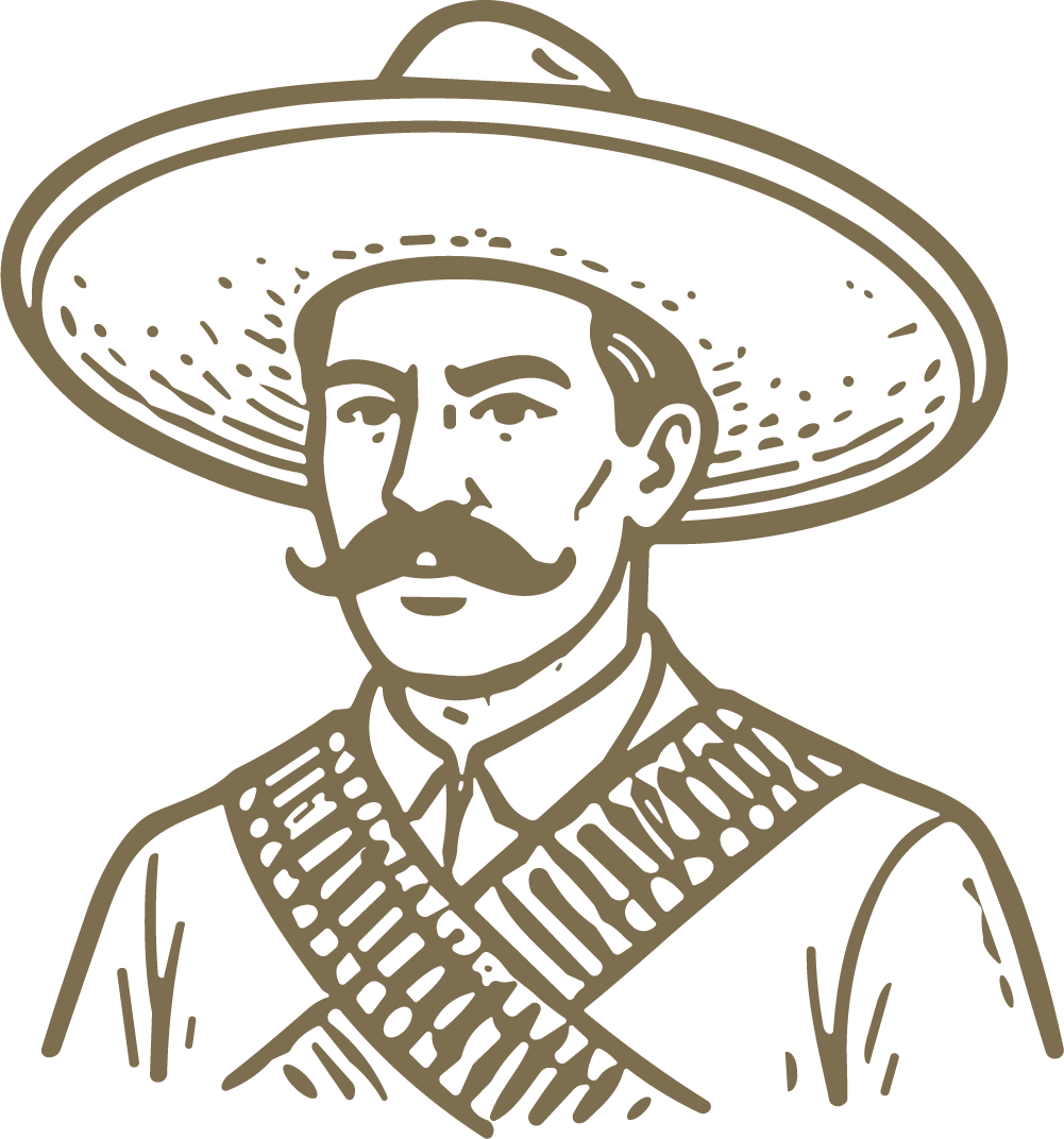 Mexican Revolutionary SVG Rustic Sketch Vector - Image 1
