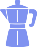 Moka Pot SVG Simple Blue Vector