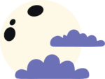 Moon With Clouds SVG Dreamy Nightscape Vector