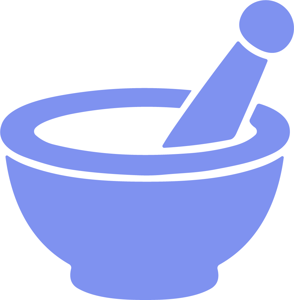 Mortar And Pestle SVG Pharmacy Flat Icon Vector