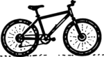Mountain Bike SVG Bold Outline Vector