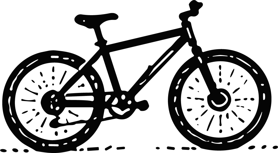 Mountain Bike SVG Bold Outline Vector - Image 1