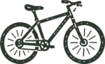 Mountain Bike SVG Bold Outline Vector