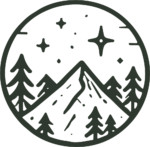 Mountain Forest Badge SVG Starry Night Vector