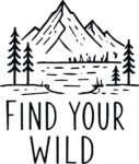 Mountain Lake Scene SVG Rustic Adventure Vector