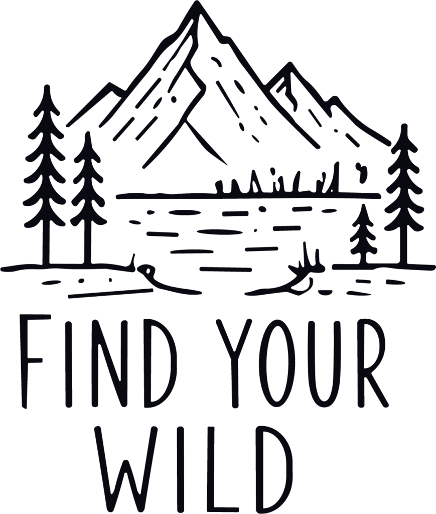 Mountain Lake Scene SVG Rustic Adventure Vector