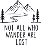 Mountain Landscape Quote SVG Rustic Wanderlust Vector